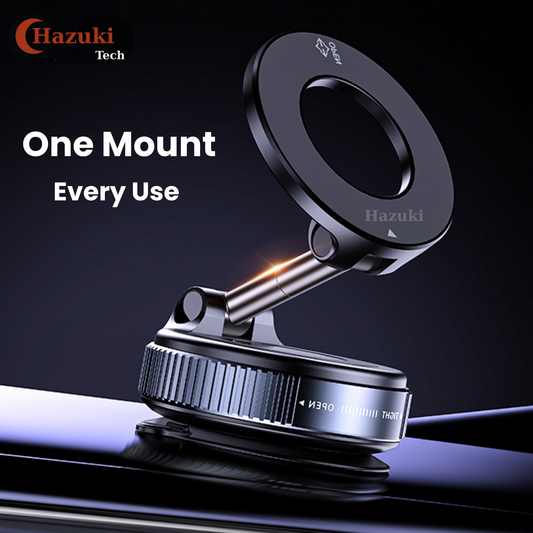 Magnetic Car Phone Mount – Foldable Suction Holder