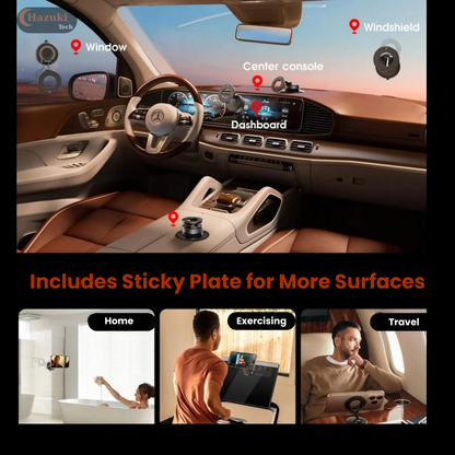 Magnetic Car Phone Mount – Foldable Suction Holder